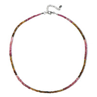 Pink Tourmaline Silver Necklace