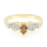 10K Unheated Padparadscha Sapphire Gold Ring