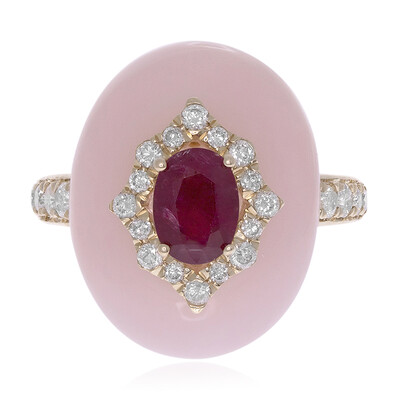 14K AAA Mozambique Ruby Gold Ring (CIRARI)