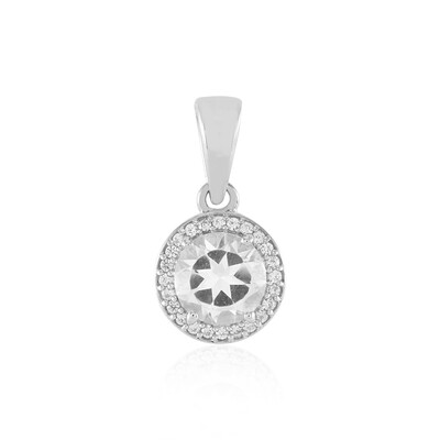 White Topaz Silver Pendant