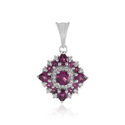 Rhodolite Silver Pendant