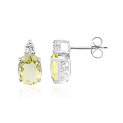 Lemon Citrine Silver Earrings