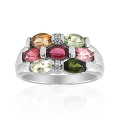 Fancy Tourmaline Silver Ring