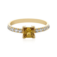 9K Yellow Zircon Gold Ring (Adela Gold)