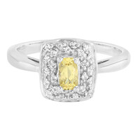 Yellow Beryl Silver Ring