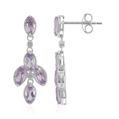 Bolivian Amethyst Silver Earrings