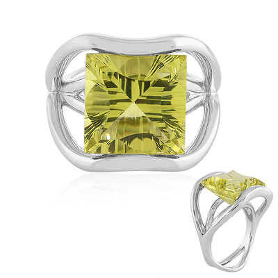 Lemon Quartz Silver Ring