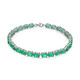 Zambian Emerald Silver Bracelet