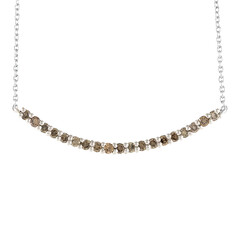 I2 Brown Diamond Silver Necklace