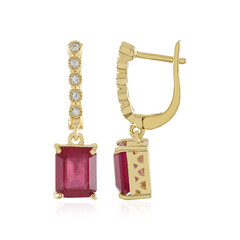 Bemainty Ruby Silver Earrings