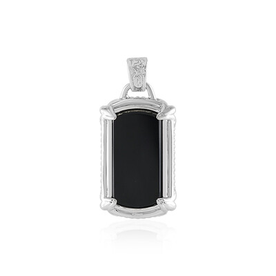 Black Onyx Silver Pendant