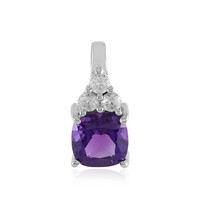 Zambian Amethyst Silver Pendant