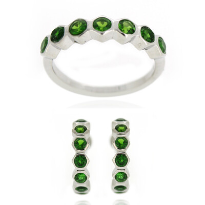 Russian Diopside Silver Ring