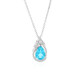 Paraiba Color Topaz Silver Necklace