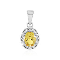 Yellow Beryl Silver Pendant