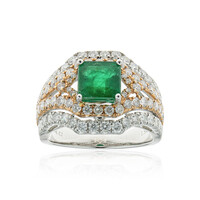 18K AAA Zambian Emerald Gold Ring (CIRARI)