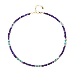 Amethyst Silver Necklace (Riya)