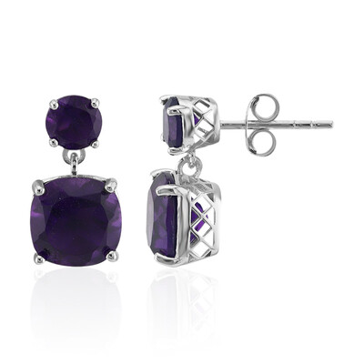 Moroccan Amethyst Silver Earrings