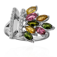 Fancy Tourmaline Silver Ring