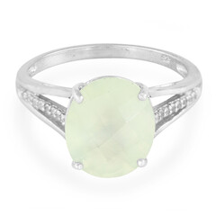 Prehnite Silver Ring