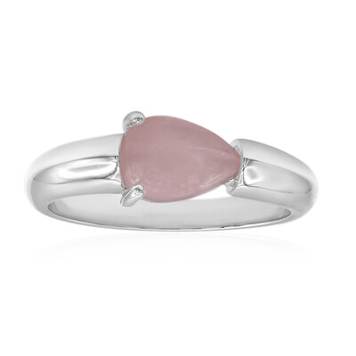 Rose Quartz Silver Ring