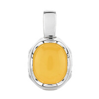 Milky Baltic Amber Silver Pendant