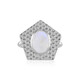 Rainbow Moonstone Silver Ring (MONOSONO COLLECTION)