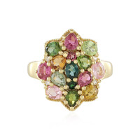 Fancy Tourmaline Silver Ring