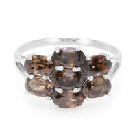 Cinnamon Zircon Silver Ring