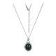 Moss Agate Silver Necklace