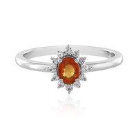 Padparadscha Sapphire Silver Ring