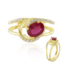 Bemainty Ruby Silver Ring