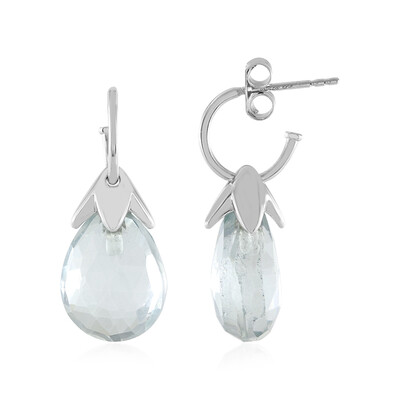 Foggy Quartz Silver Earrings