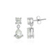 White Topaz Silver Earrings