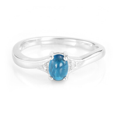 Royal Blue Apatite Silver Ring