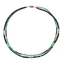 Zambian Emerald Silver Necklace (Riya)