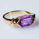 14K Zambian Amethyst Gold Ring (SUHANA)