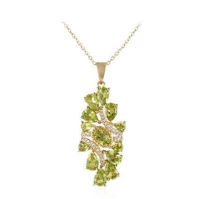 Burmese Peridot Silver Necklace