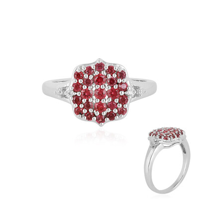 Tanzanian Ruby Silver Ring