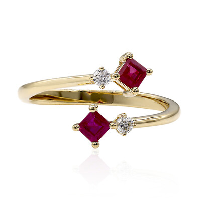 14K AAA Mozambique Ruby Gold Ring (CIRARI)