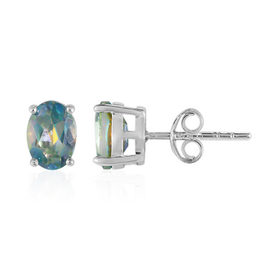 Bluegreen Mystic Topaz Silver Earrings