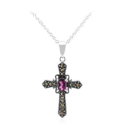 Rhodolite Silver Necklace