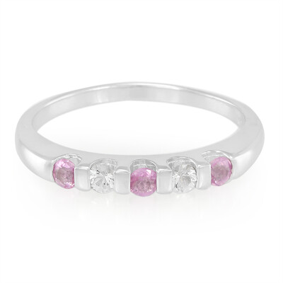 Ceylon Pink Sapphire Silver Ring