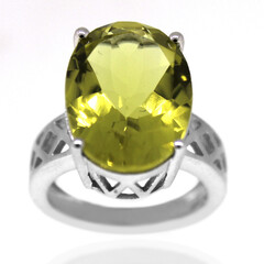 Ouro Verde Quartz Silver Ring