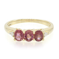 10K Unheated Padparadscha Sapphire Gold Ring