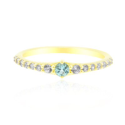 9K Nigerian Paraiba Tourmaline Gold Ring