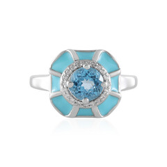 Swiss Blue Topaz Silver Ring