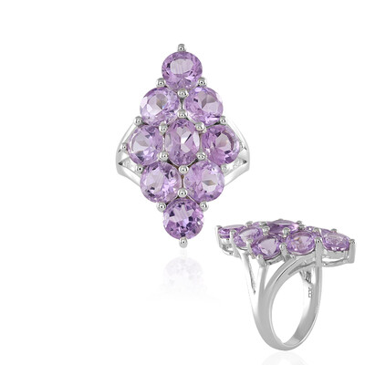 Rose de France Amethyst Silver Ring