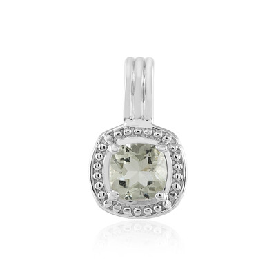 Green Amethyst Silver Pendant