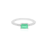 Colombian Emerald Silver Ring